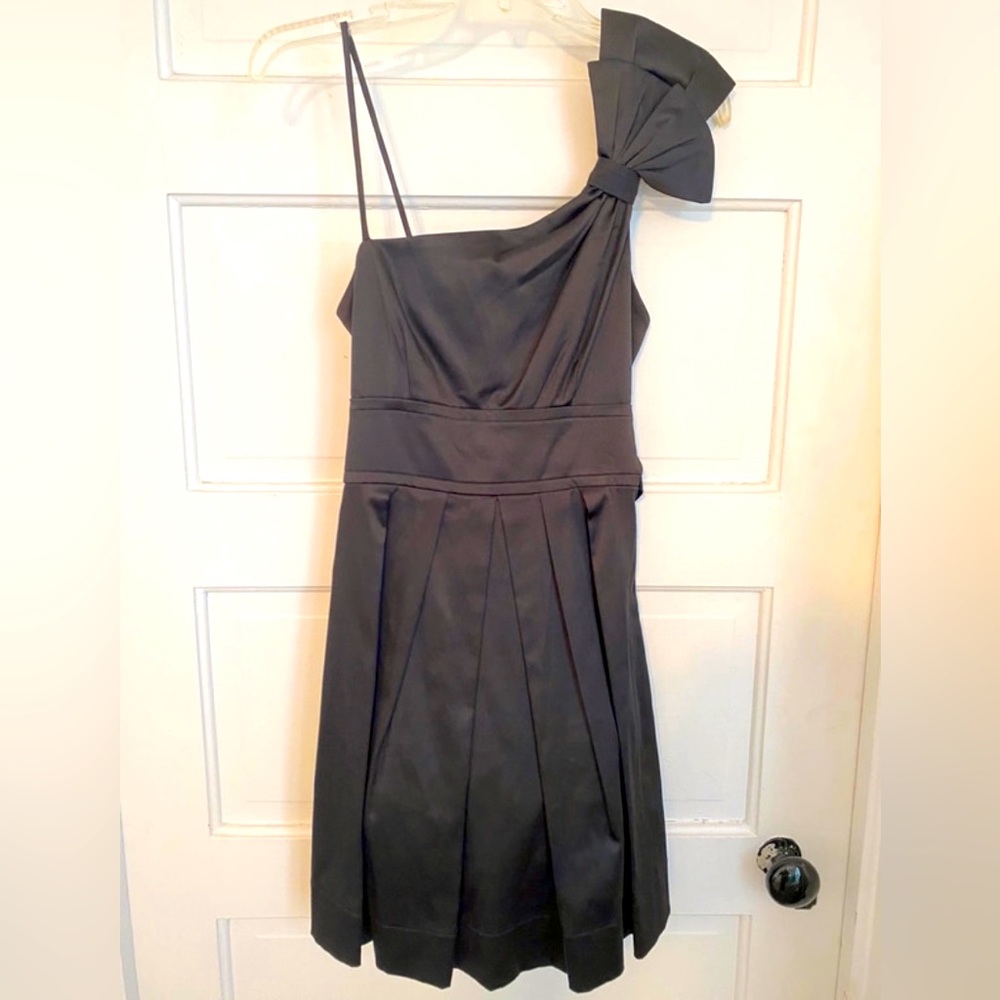 Black Satin Cocktail Dress
